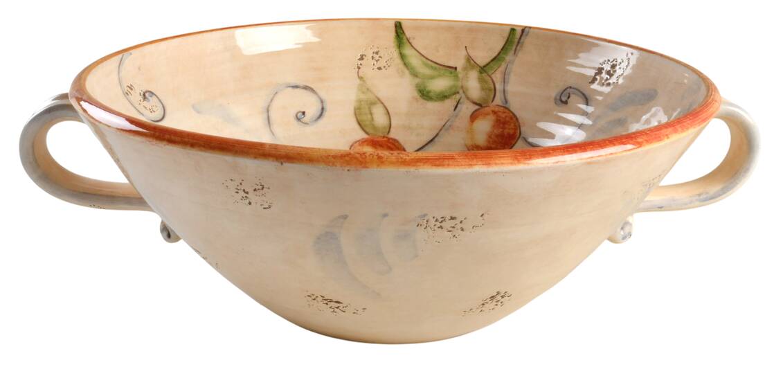 Affresco 15" Round Handled Bowl