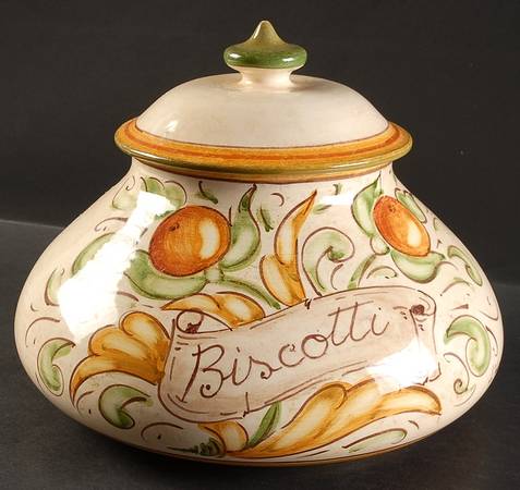 Affresco Biscotti Jar & Lid