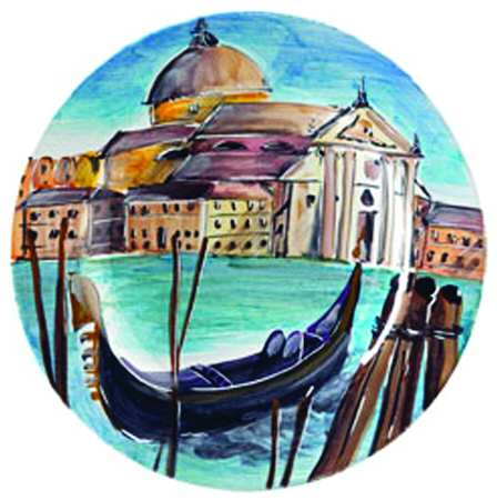 Tour of Italy 13" Chop Plate (Round Platter)