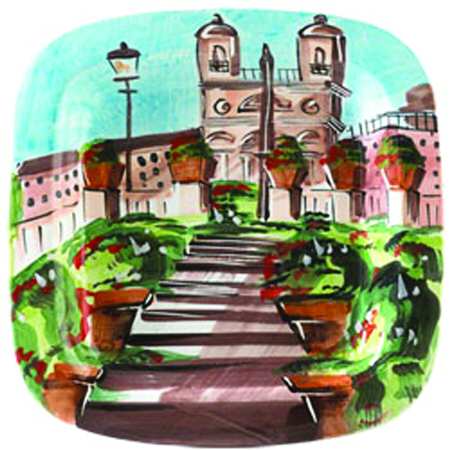 Tour of Italy 15" Square Serving Platter