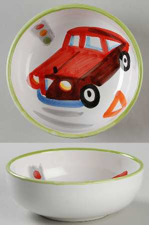 Planes, Trains, & Automobiles Child's Bowl