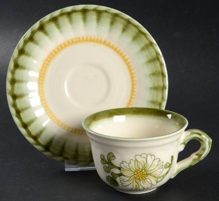 Margarite Flat Cup & Saucer Set