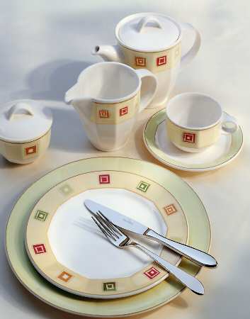 Metrics Flat Cup & Saucer Set