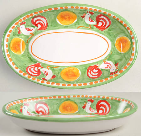 Campagna Rooster (Gallina) 10" Oval Tray