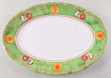 Campagna Rooster (Gallina) 16" Melamine Oval Serving Platter