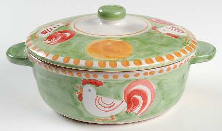 Campagna Rooster (Gallina) 1.25 Qt Round Covered Casserole