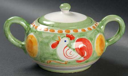 Campagna Rooster (Gallina) Sugar Bowl & Lid