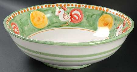 Campagna Rooster (Gallina) 12" Round Serving Bowl