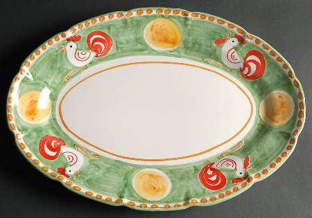 Campagna Rooster (Gallina) 16" Oval Serving Platter