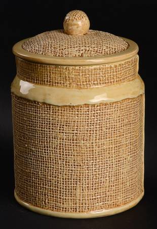Jute Medium Canister & Lid