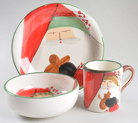 Old St Nick (3 Pc) No Box Child's Set (Child Bowl,Plate & Mug)