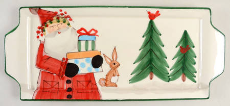 Old St Nick 17" Rectangular Handled Serving Platter