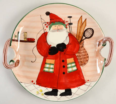 Old St Nick 16" Round Handled Platter