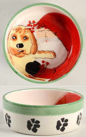 Old St Nick Small Dog Bowl