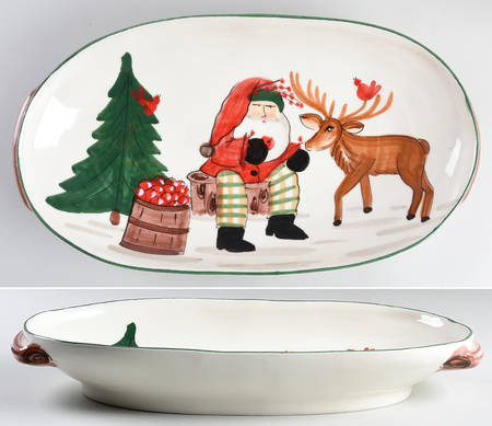 Old St Nick 18" Oval Serving Bowl