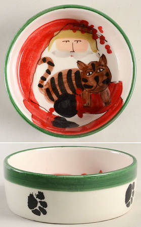 Old St Nick Cat Bowl