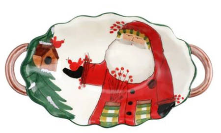 Old St Nick 15" Shallow Round Bowl