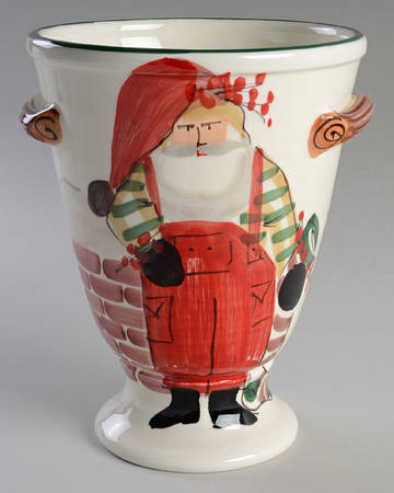 Old St Nick 10" Urn Shaped Vase