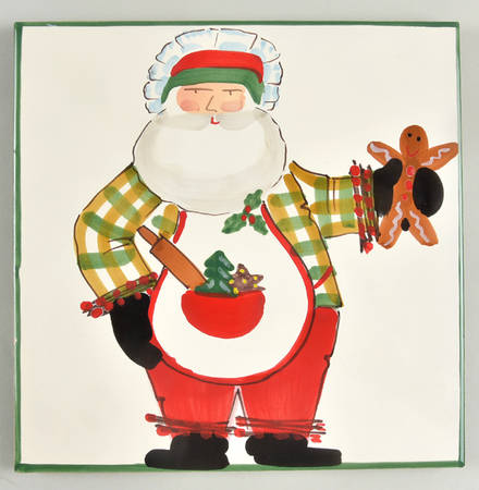 Old St Nick Square Trivet
