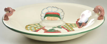 Old St Nick 15" Round Handled Bowl