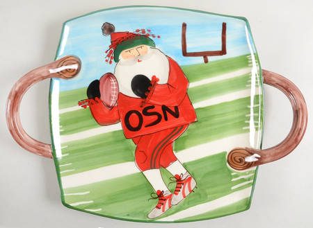 Old St Nick 15" Square Handled Platter