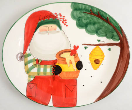 Old St Nick 15" Oval Serving Platter