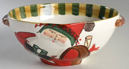 Old St Nick 12" Round Handled Bowl
