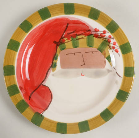 Old St Nick Salad Plate by Vietri (Italy)