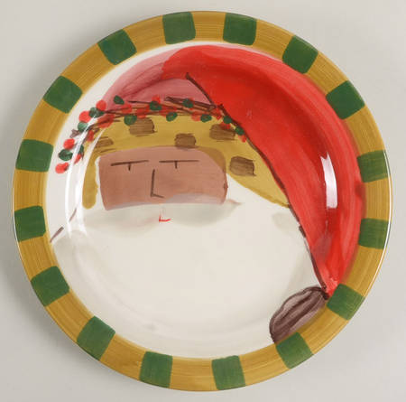 Old St Nick Salad Plate by Vietri (Italy)