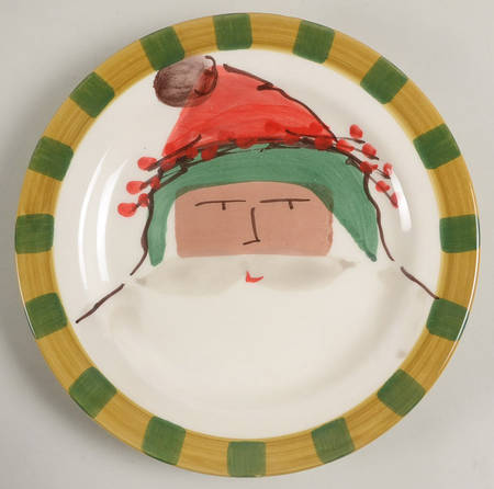 Old St Nick Salad Plate by Vietri (Italy)