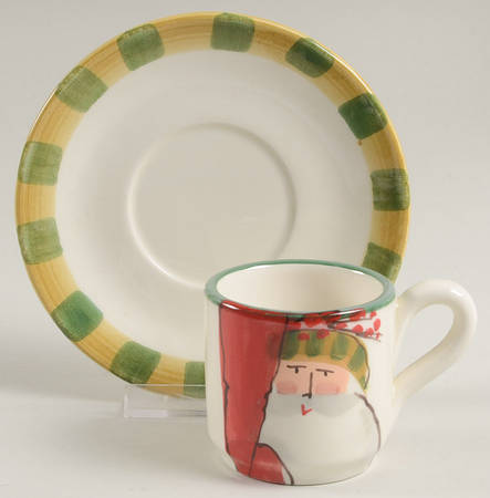 Old St Nick Espresso Cup and Saucer Set
