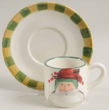 Old St Nick Espresso Cup and Saucer Set
