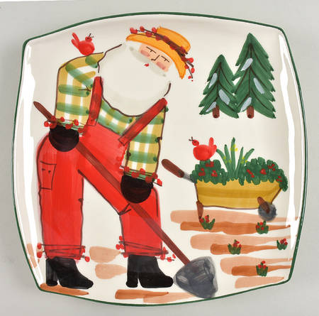 Old St Nick 12" Square Serving Platter