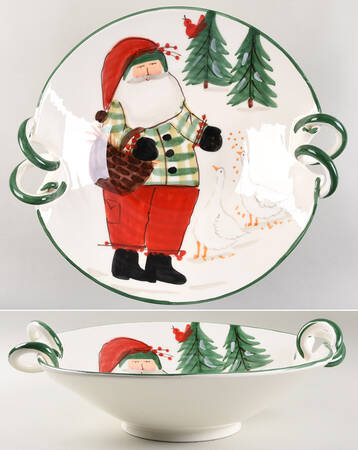 Old St Nick 14" Scalloped Serving Bowl