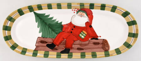 Old St Nick 23" Oval Serving Platter by Vietri (Italy)