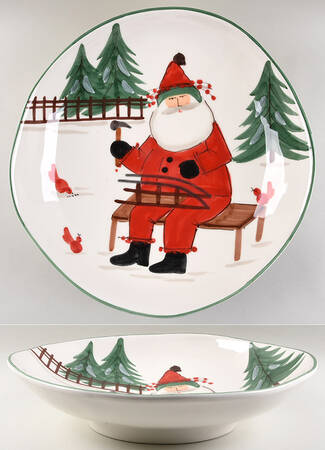 Old St Nick Centerpiece by Vietri (Italy)