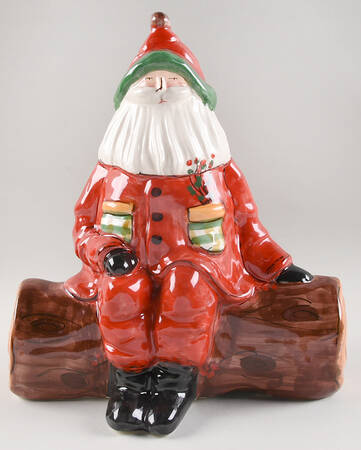 Old St Nick Figural Centerpiece by Vietri (Italy)