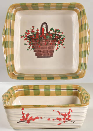 Old St Nick 11" Square Baker by Vietri (Italy)