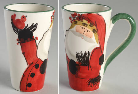 Old St Nick Latte Mug by Vietri (Italy)