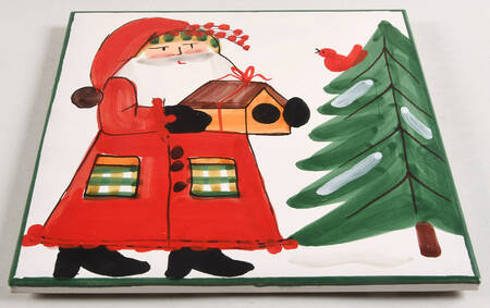 Old St Nick Trivet by Vietri (Italy)