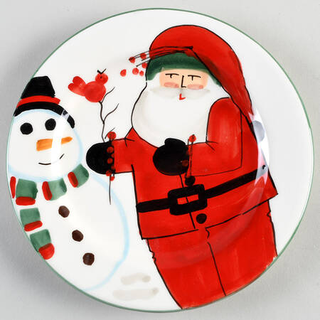 Old St Nick Salad Plate by Vietri (Italy)