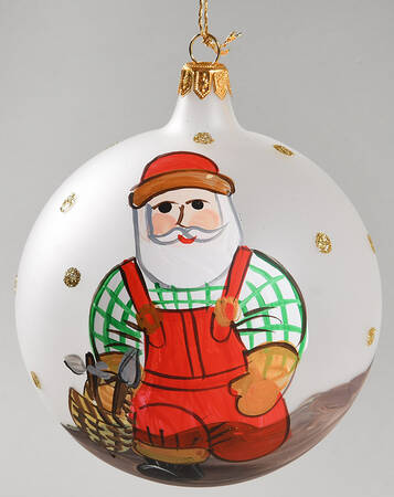 Old St Nick Glassware Ornament by Vietri (Italy)