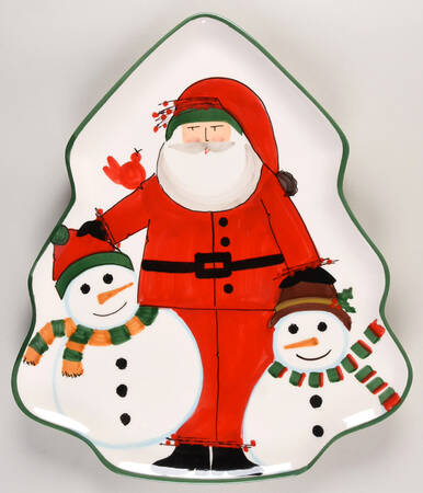 Old St Nick 17" Figural Platter