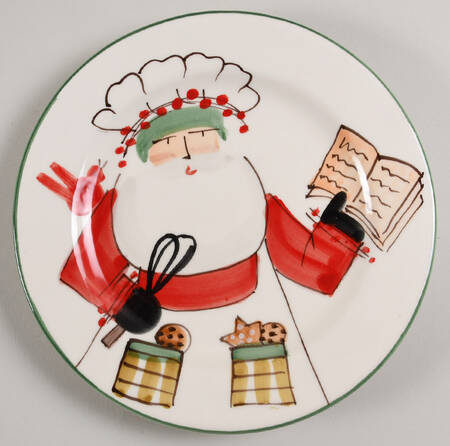 Old St Nick Salad Plate by Vietri (Italy)