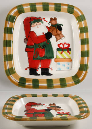 Old St Nick 11" Square Plate by Vietri (Italy)