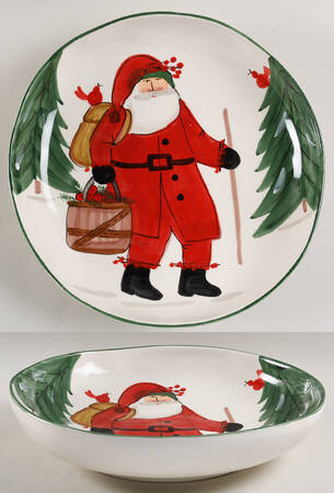 Old St Nick Round Shallow Bowl