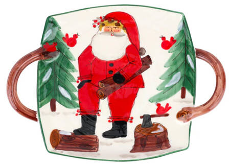 Old St Nick 16" Square Handled Platter