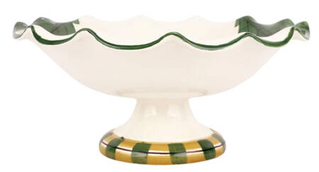 Old St Nick Large Fluted Pedestal Fruit Bowl