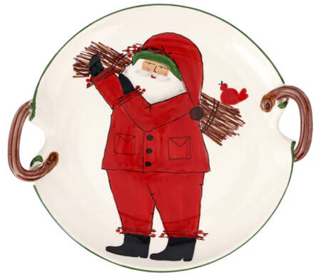Old St Nick Handled Chop Plate (Round Platter)