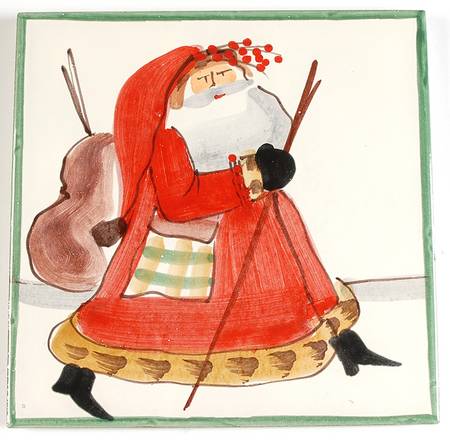 Old St Nick Square Trivet